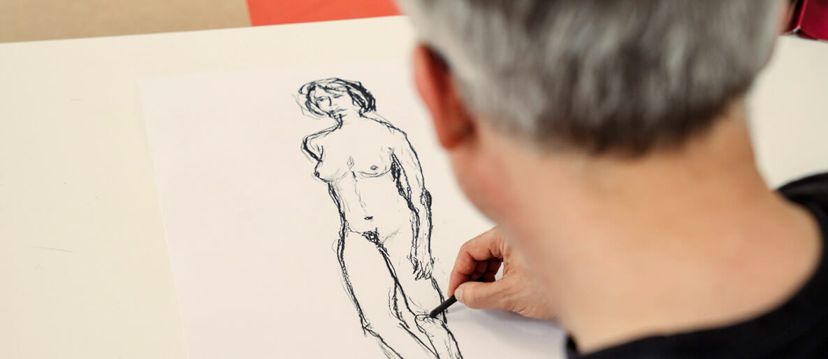 Ellen Louise Weise - Aktzeichnen, Aktzeichnen im Atelier, Montags-Aktzeichnen